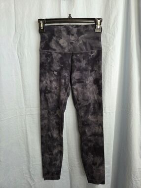 G422. Lululemon Align Pant 25" Diamond Dye in Pitch Grey Graphite Grey - Size 4